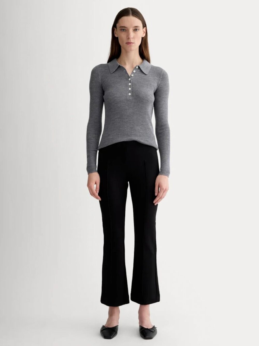 Everlane Pants Size XL Black The Dream Kick Flare Organic Quiet Luxury Career